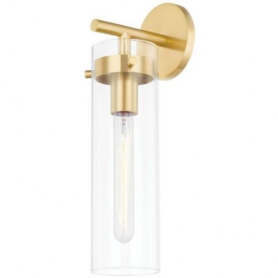 Mitzi Haisley 1 - Light Wall Light in  Aged Brass Clear Shade
