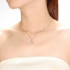 Guili Sterling Silver CZ Sautoir Necklace in Pink or White—Sparkling Stones for a Dazzling, Timeless Look, Perfect for Any Event. - 2 of 3