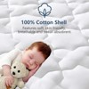 Aoibox Queen Mattress Pad Cotton Cooling Quilted Fitted Mattress Cover Soft Breathable Non Slip Deep Pocket White 60x80 - 4 of 4