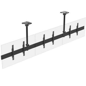 Monoprice 3x1 Menu Board Ceiling Mount For Displays Between 32in to 65in, Max Weight 66 lbs. ea., VESA Patterns up to 600x400 - Commercial Series