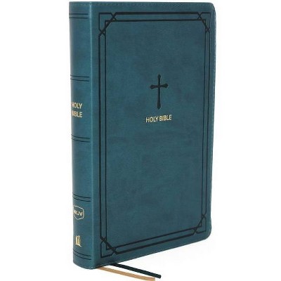 Nkjv, Reference Bible, Compact, Leathersoft, Teal, Red Letter Edition, Comfort Print - by  Thomas Nelson (Leather Bound)