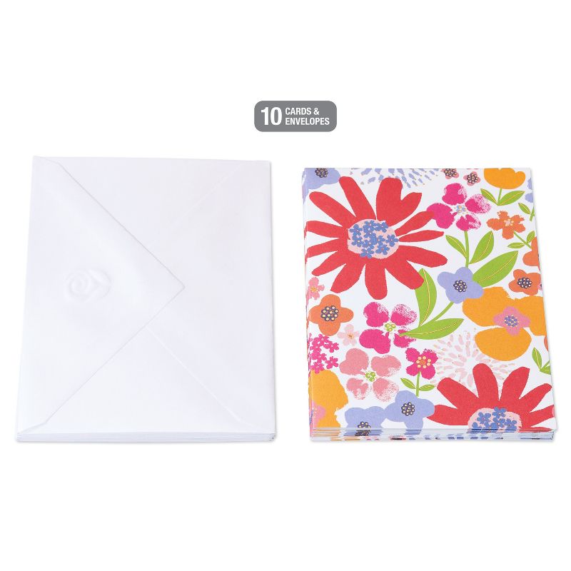 10ct Blank All Occasion Cards, Summer Floral, 4 of 7