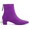 BLISSFUL STEP Women's Block Heels Square Toe Back Zip Ankle Boots - 2 of 4