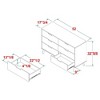 SKRAN 6-Drawer Cut-Out Handles Dresser, Wood Double Dresser, Storage Cabinet TV Stand with Sturdy Angled Legs for Living Room, Hallway (Black) - 4 of 4