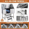 AMERLIFE Stainless Steel Dog Washing Station with Steps, Faucet, Sprayer, Soap Box (Right) - 3 of 4