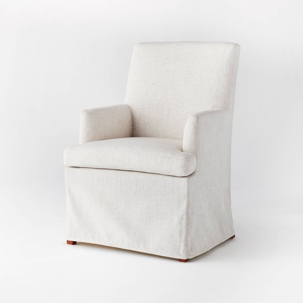 Photos - Chair Upholstered Dining  Cream - Threshold™ designed with Studio McGee