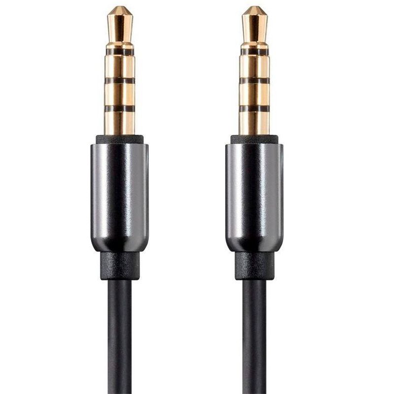 Monoprice Audio Cable - 15 Feet - Black | Auxiliary 3.5mm TRRS Audio & Microphone Cable, Slim Design Durable Gold Plated - Onyx Series, 3 of 6