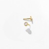 Pure Collection by Ross-Simons Bezel-Set Diamond Single Flat-Back Stud Earring in 14kt Yellow Gold - 4 of 4