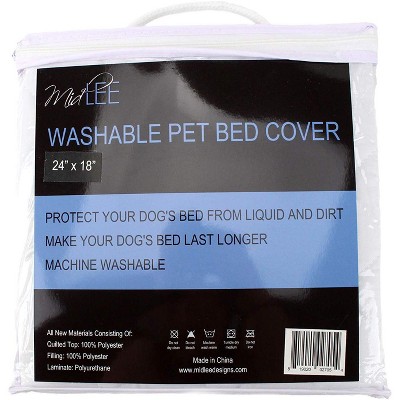 White Quilted Cotton Waterproof Dog Mat Bed Cover