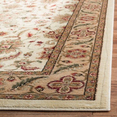 Ivory and Tan 8' x 8' Safavid Style Area Rug