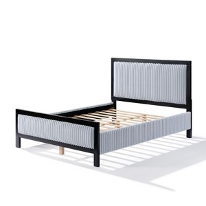 Christopher Knight Home Verve Contemporary Upholstered Rubberwood Platform Bed with Headboard - 1 of 4