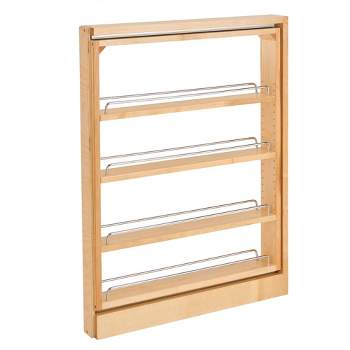 Rev-a-shelf 448-bbscwc-9c Wooden Wall Cabinet Pull Out Organizer For Kitchen  With Soft Close, Fully Assembled With Hardware Included, Natural Maple :  Target