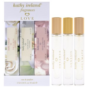 Love Set by Kathy Ireland for Women - 3 Pc Mini Gift Set 0.34oz Genesis EDP Spray, 0.34oz Soulmate EDP Spray, 0.34oz Dreamer EDP Spray - 1 of 4