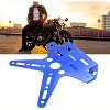 Blue Aluminum Alloy Motorcycle License Plate Holder, Adjustable Angle, DIY License Plate Holder Modified Parts - 2 of 4