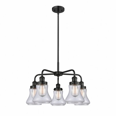 Bellmont - 5 Light Stem Hung Chandelier In Art Deco Style-15.25 Inches Tall and 24 Inches Wide