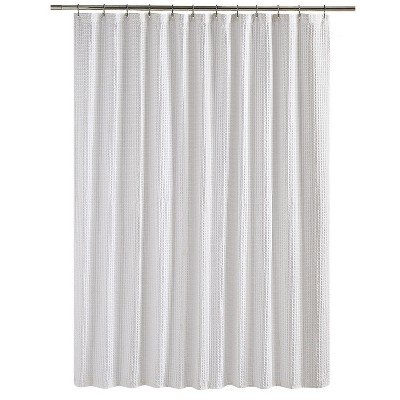 LunaLulinlk Chunky Waffle Weave 72" x 72" Fabric Shower Curtain