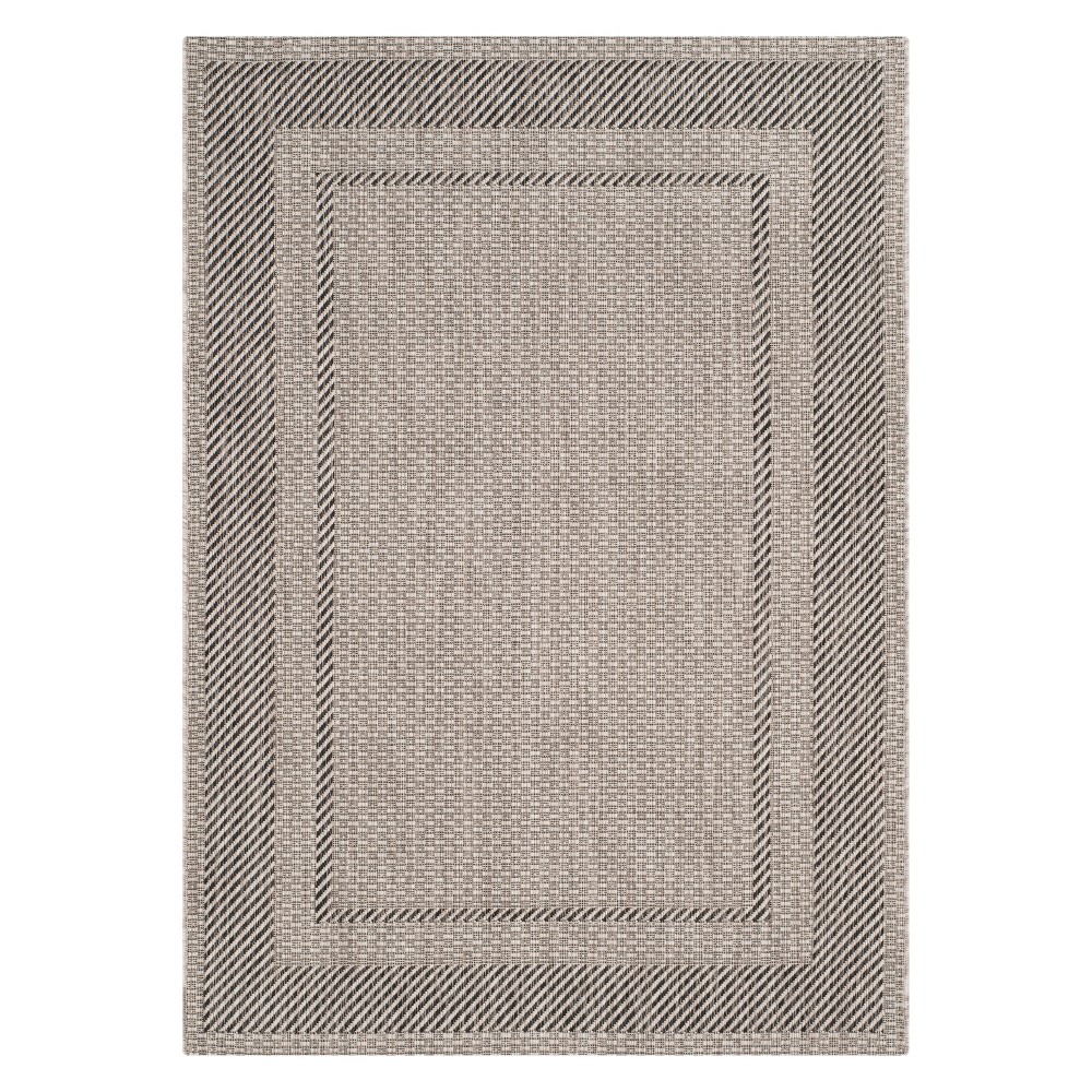 4'X5'7in Tournefeuille Outdoor Rug Beige/Black - Safavieh