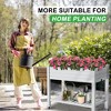 Lyngins Large Raised Garden Bed with 78L Soil Capacity, Plant Box with 12.5L Integrated Water Reservoir for Vegetables, Flowers,Gray - 2 of 4