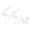 vidaXL Christmas Reindeer & Sleigh White Acrylic Large - 4 of 4