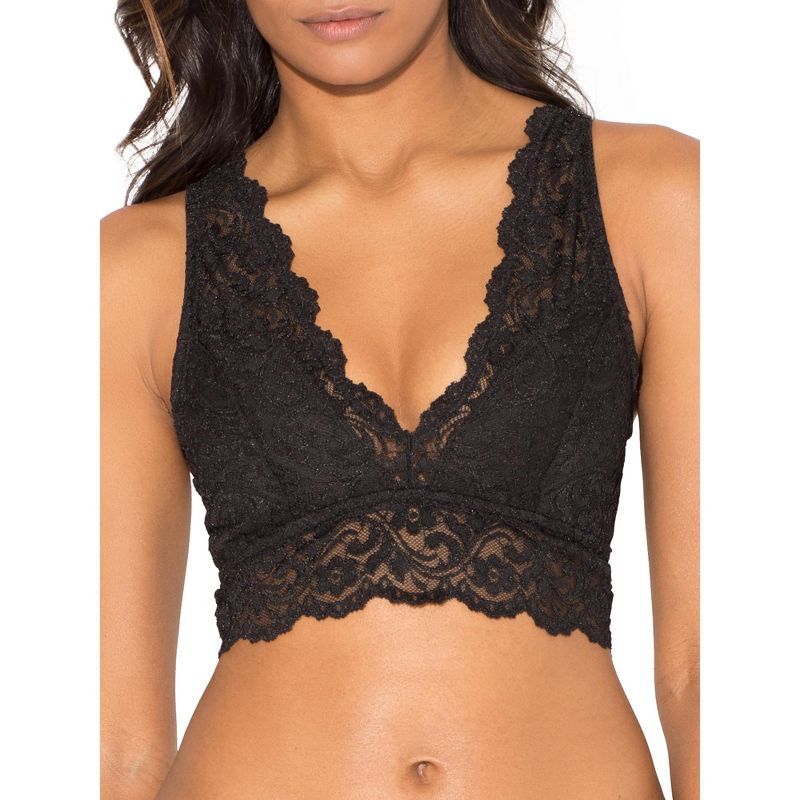 Smart & Sexy Women's Signature Lace Deep V Bralette 2-Pack, 5 of 11