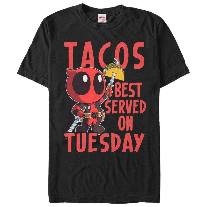 Men's Marvel Deadpool Taco Tuesday T-Shirt, 1 of 5