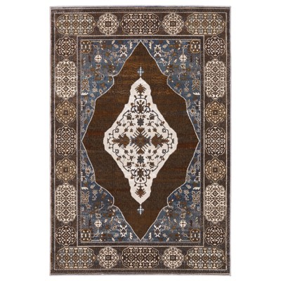 Oriental Weavers Ellington ELL06 Rust/ Blue Indoor Area Rug - 5'3" x 7'6"