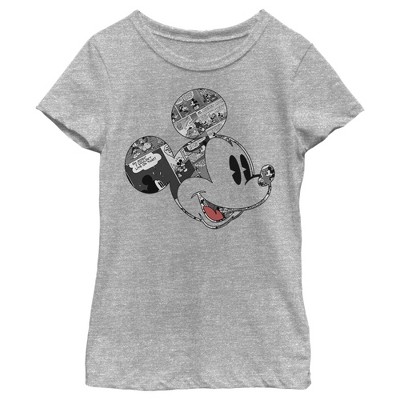Girl's Disney Mickey Mouse Comic Book T-Shirt