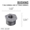 Pipe Decor 1 in. x 1/2 in. Black Bushing - 3 of 4
