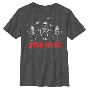 Boy's Star Wars Halloween Vader Skeletons T-Shirt - 1 of 4