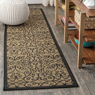 JONATHAN Y Madrid Vintage Filigree Textured Weave Indoor/Outdoor Area Rug