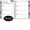 HARDCOVER 2026 Planner, 7"x9": 14 Months (Nov 2025-Dec 2026), Daily/Weekly/Monthly,  Bookmark, Pocket Folder w Sticky Notes (Small Navy Floral) - 3 of 4