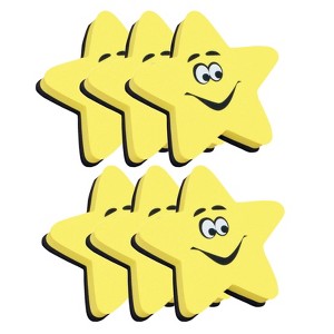 Ashley Productions® Magnetic Whiteboard Eraser, Star, Pack of 6 - 1 of 3