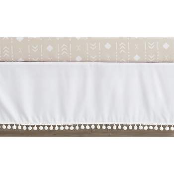 Sweet Jojo Designs Boy or Girl Gender Neutral Unisex Baby Crib Bed Skirt Boho Llama Collection Solid White