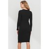 Hello Miz Women's Long Sleeve Bodycon Maternity Nursing Dress - 3 of 4