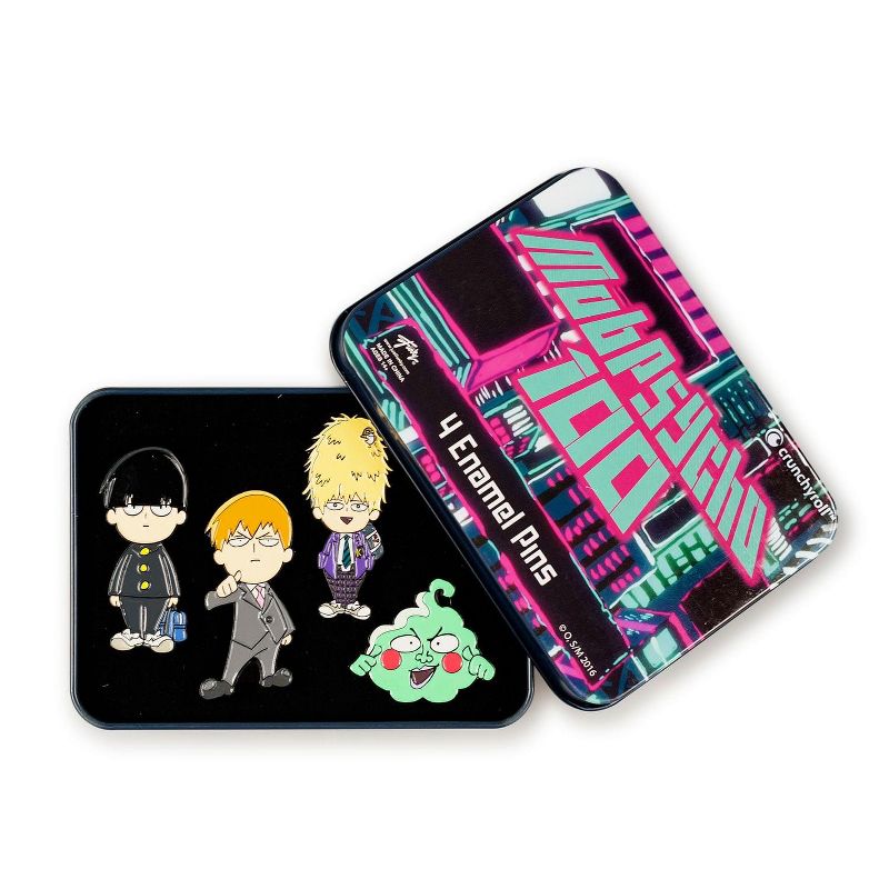 Just Funky Mob Psycho 100 4-Piece Enamel Collector Pin Set, 1 of 5