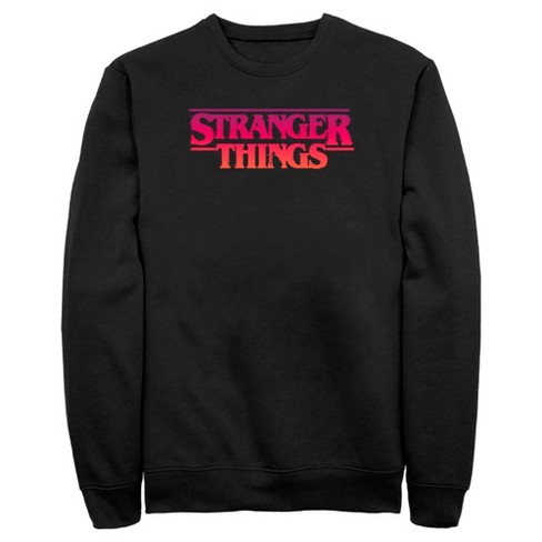 Men's Stranger Things Pink Logo Sweatshirt : Target