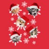 Women's Lost Gods Ugly Christmas Cat Snowflakes Sweatshirt - 2 of 4
