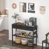 Aheaplus Entryway Table with Drawers, Sofa Table with Storage Shelves, Console Table with Charging Station - 3 of 4