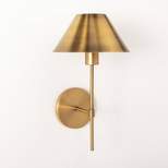 Metal Sconce Wall Light (Includes LED Light Bulb) Brass - Threshold™ designed with Studio McGee