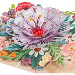 Frndly by Paper Love, Floral Bliss 3D Pop Up Card, For All Occasion - Handcrafted 100% Recycled and Eco-Friendly, 8" x 6" Cover - 1 of 4
