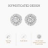 Gilded Lab-Grown Diamond Sterling Silver & 14KT Yellow Gold-Plated Stud Earrings for Women, Round Halo Shaped, 1/4, 1/2, 3/4, 1 Carat Total Weight - 2 of 4