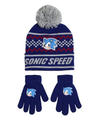 Sonic The Hedgehog Sonic Speed 2-Pack Youth Knit Beanie & Gloves Set