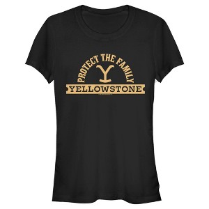 Juniors Womens Yellowstone Protect The Family T-Shirt - 1 of 4