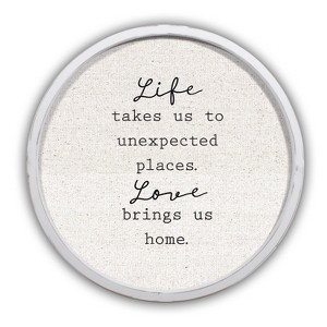 Creative Products Life and Love 20 x 20 Round White Framed Print - 1 of 4