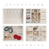Unique Bargains PU Leather 3 Layer Jewelry Box with Drawer and Removable Jewelry Tray for Girl's Gifts - 4 of 4