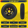 4.80-12 4.80x12 480-12 Trailer Tires with 12 in Rims, 2 Pack 4.80-12 Tire 5 Lug on 4.5 in, Load Range C 6PR, Muti Function Lawn Mower & Tractor Turf - 4 of 4