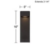 Possini Euro Design Modern Outdoor Wall Light LED Fixture Textured Black 16" Round Crystal Diffuser for Post Exterior House Porch - 4 of 4