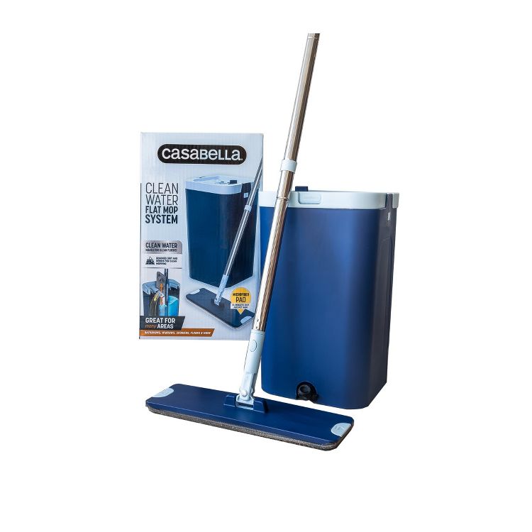 Casabella Clean Water Flat Mop Bucket: Multi-Surface Cleaning, Plastic, Microfiber, 1 of 9