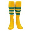 PEAR SOX Striped OTC Baseball, Softball, Football Socks - Gold, White, Kelly Green (C) - 2 of 4