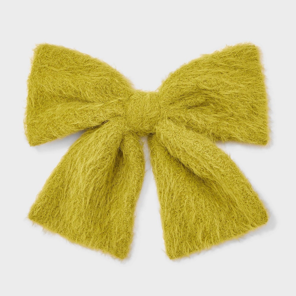 Fuzzy Bow Hair Barrette